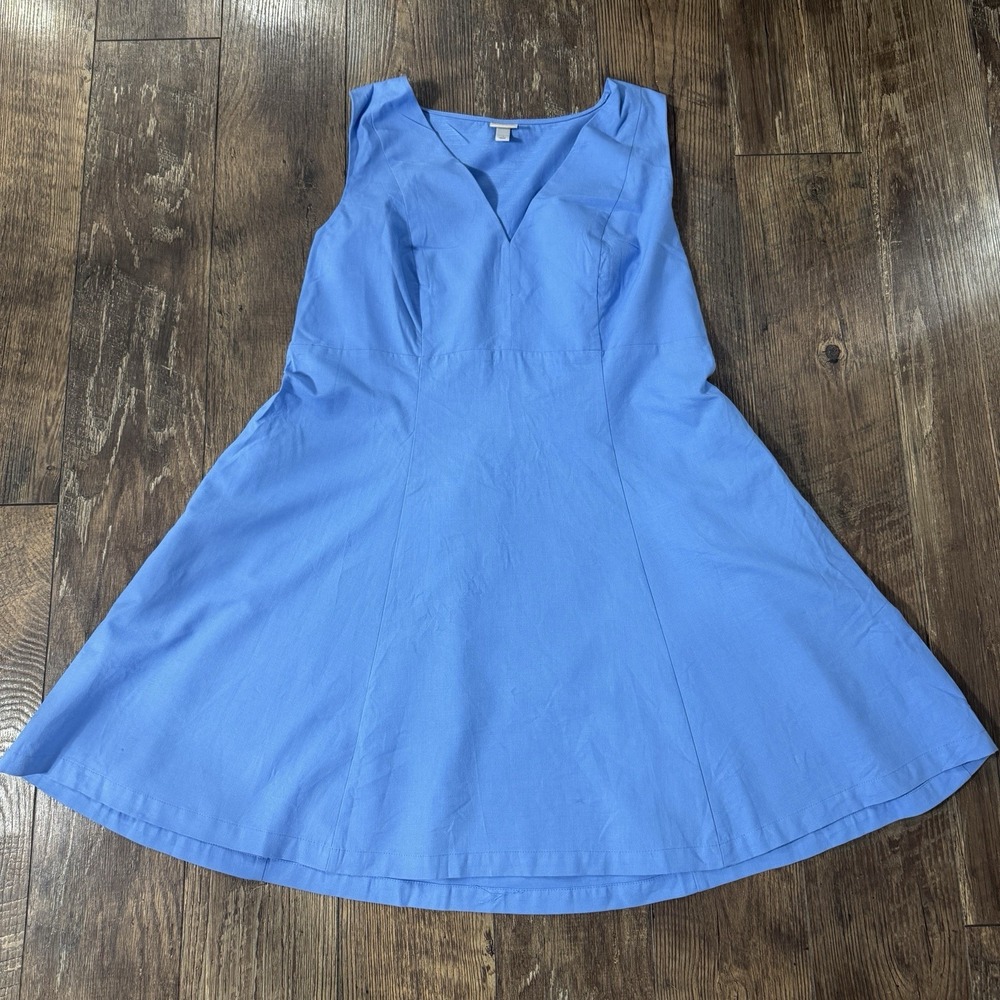 NEW Women's/Juniors Blue A Line Linen Like Dress - Size 17
